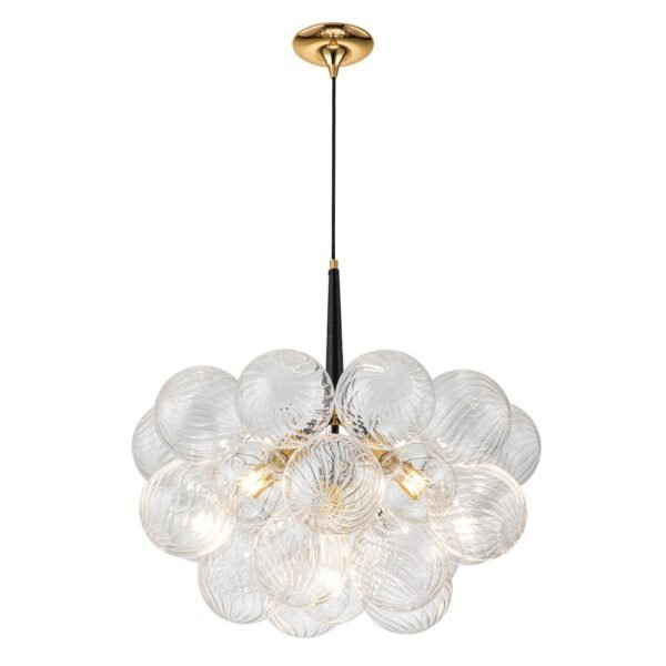 Modern Cluster Bubble Ribbed Glass Chandelier - Image 11