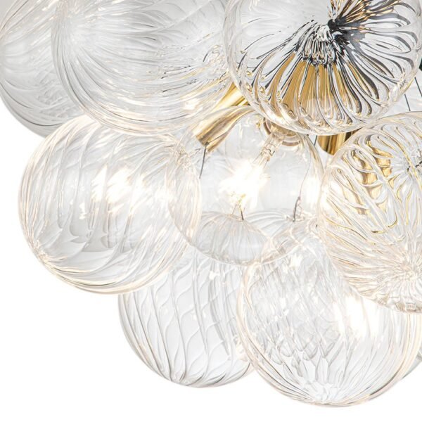 Modern Cluster Bubble Ribbed Glass Chandelier - Image 13
