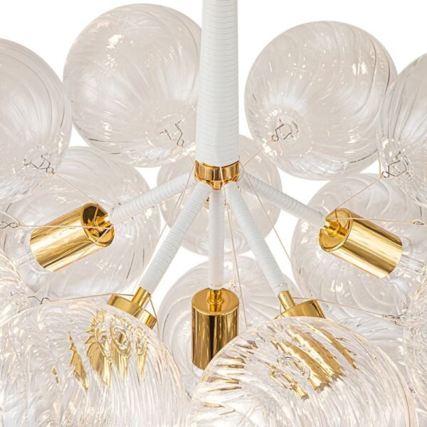 Modern Cluster Bubble Ribbed Glass Chandelier - Image 16