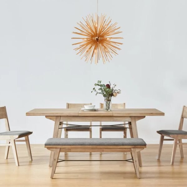 Modern Gold Sunburst Hanging Pendant Light - Image 5