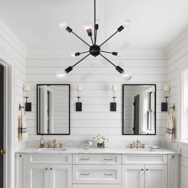Modern Mid-Century Sputnik Sphere Chandelier - Image 4