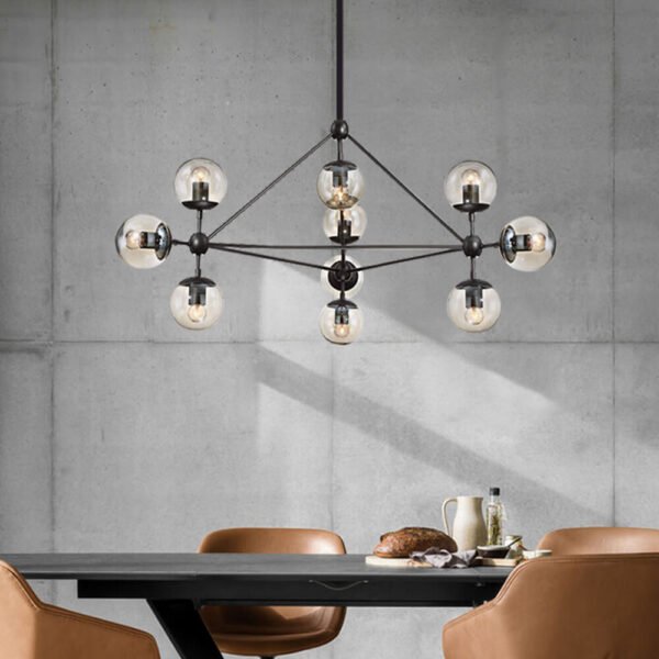 Modern Modo 10/15-Light Transparent Glass Chandelier - Image 4