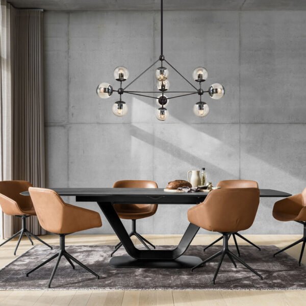 Modern Modo 10/15-Light Transparent Glass Chandelier - Image 3