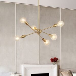 Modern Six Lights Sputnik Chandelier