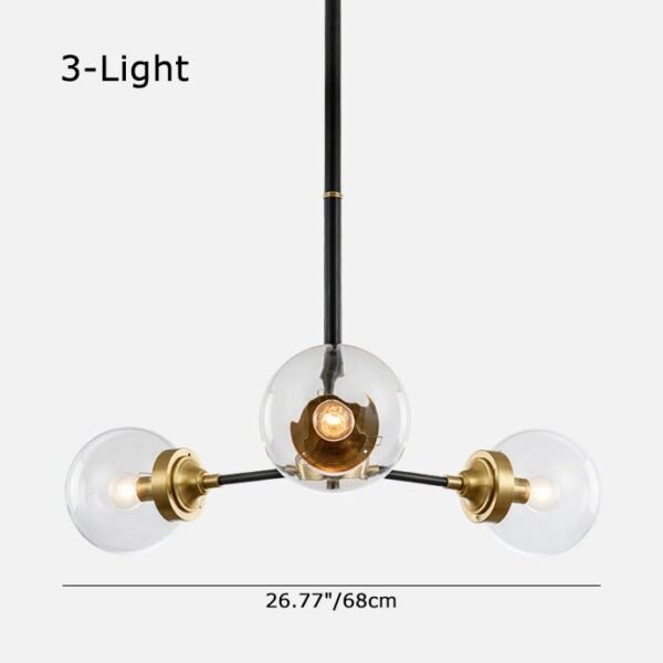 Modern Sputnik Glass Globe Chandelier - Image 7