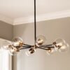 Modern Sputnik Glass Globe Chandelier