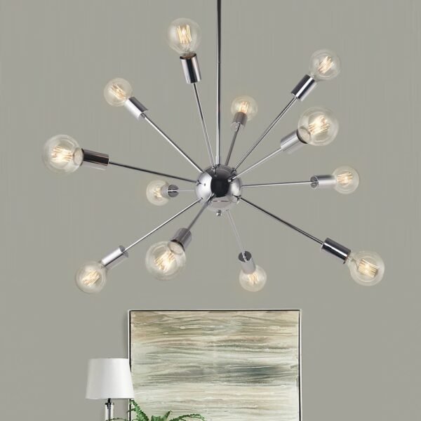 Modern Mid-Century Sputnik Sphere Chandelier - Image 6