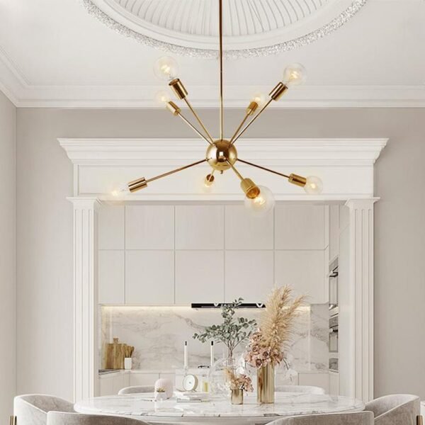 Modern Mid-Century Sputnik Sphere Chandelier - Image 2