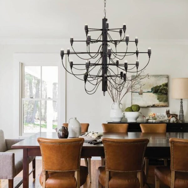 French Antique Candle Style Empire Chandelier - Image 8