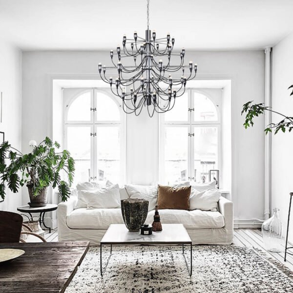 French Antique Candle Style Empire Chandelier - Image 7